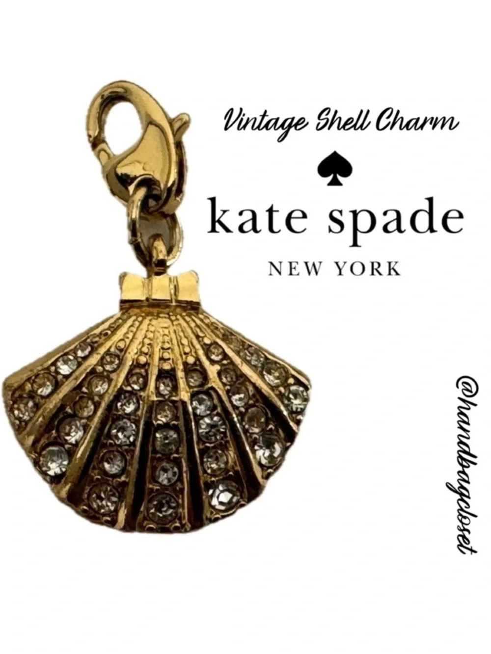 KATE SPADE SHELL CHARM NO BRACELET HOW CHARMING WHAT THE SHELL BAG UNDER THE SEA - Picture 8 of 8